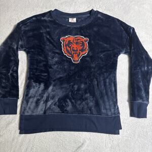Chicago Bears NFL Teens Apparel Minky Fleece Sweatshirt Navy Large 11/13